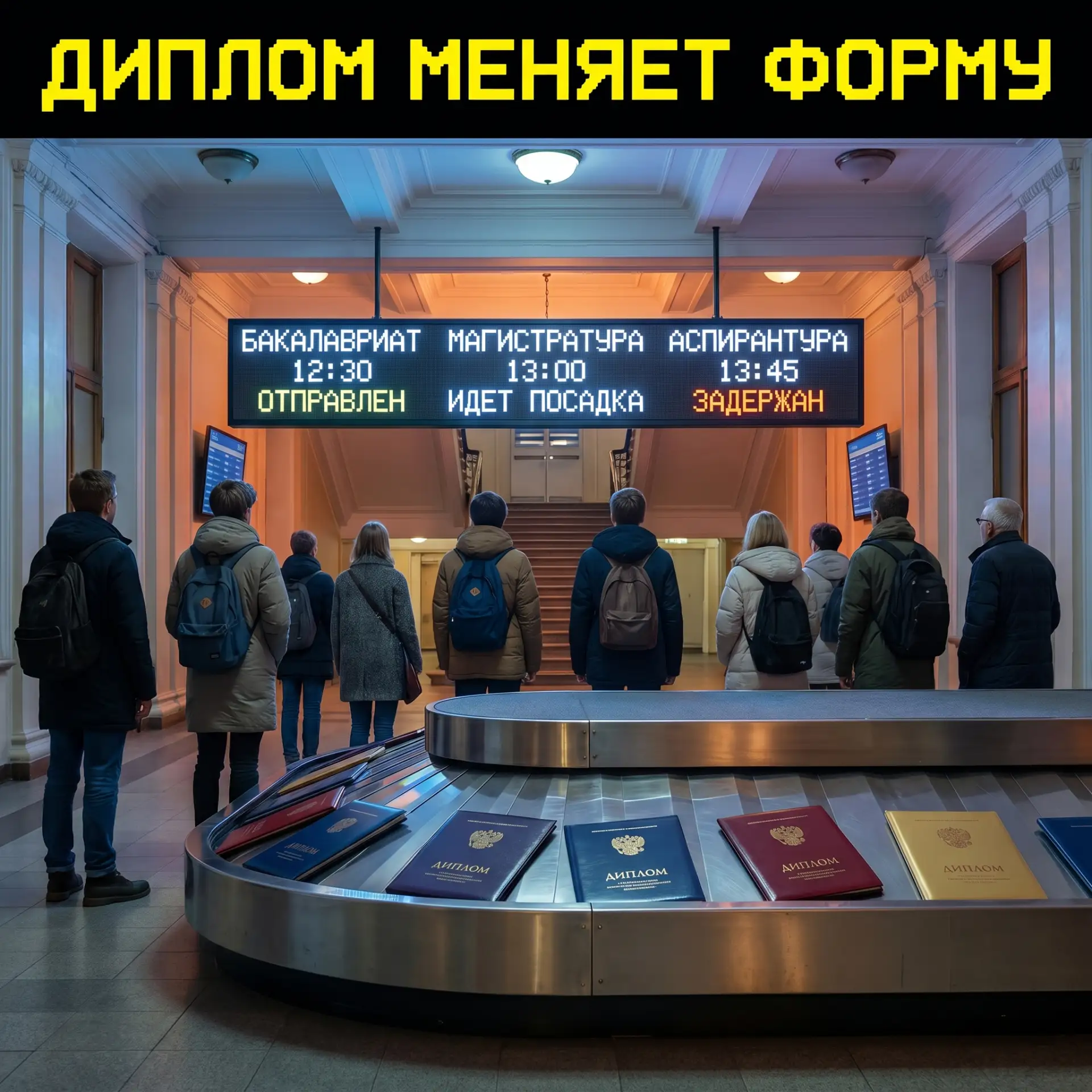 Диплом меняет форму