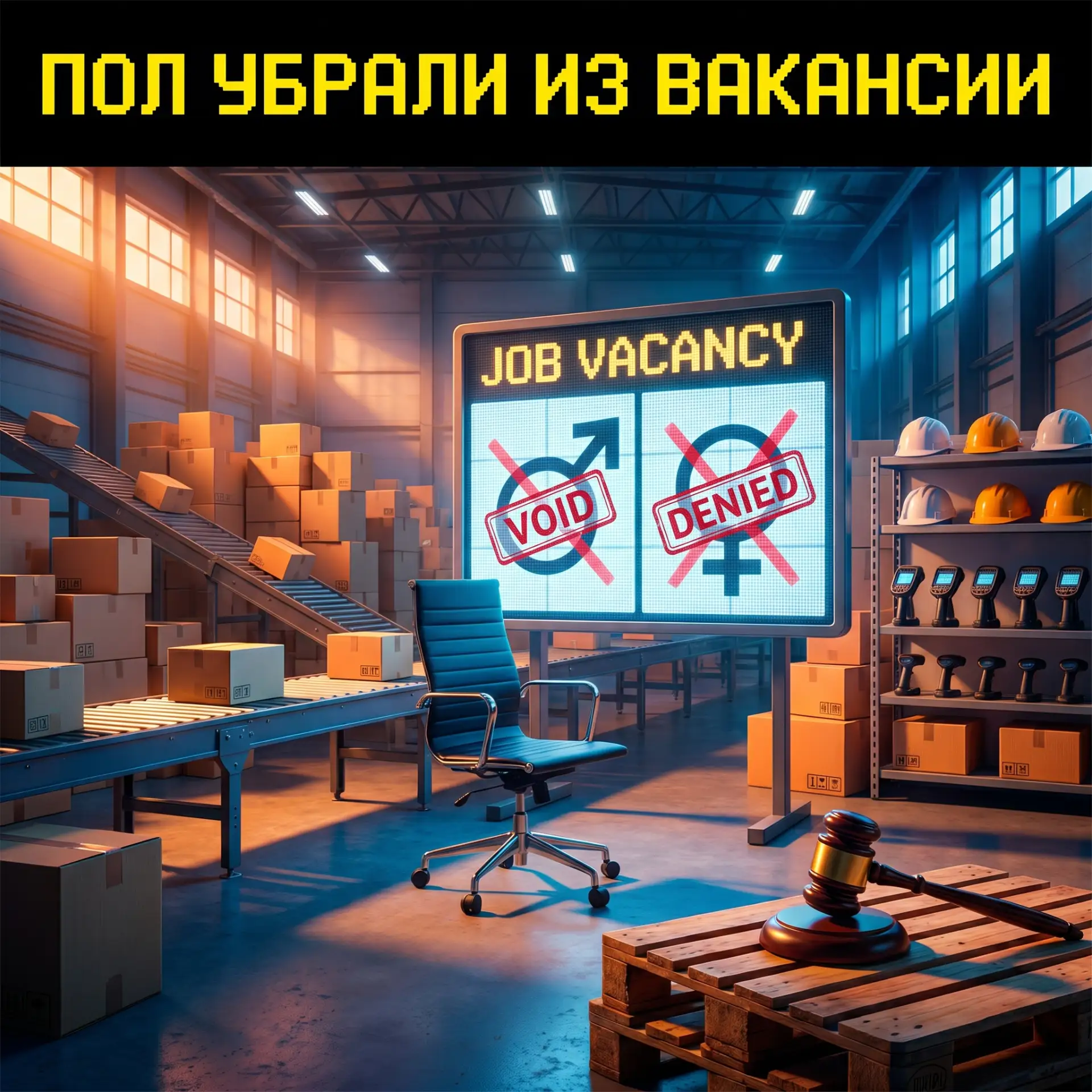 Пол убрали из вакансии